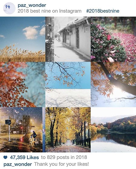 인스타그램 2018 Best Nine