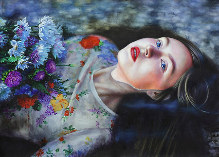 [인물·인체수채화, 인체색채소묘 / 학생작] Ophilia painting