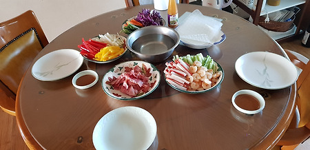 점심때 먹은 월남쌈
