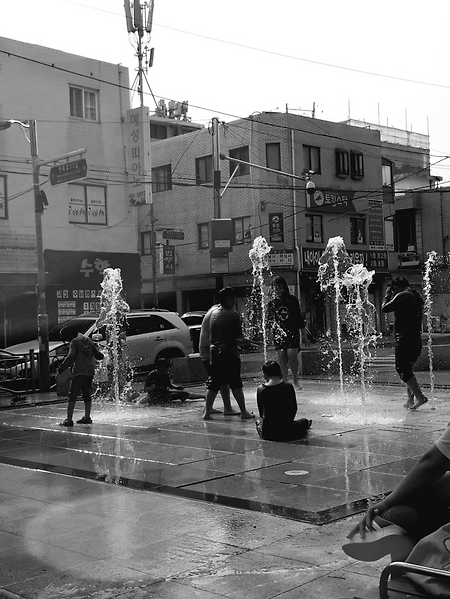 샘터공원 분수 개시