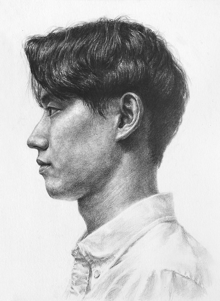 [인물·인체소묘 / 과정작] 남성 인상표현 측면