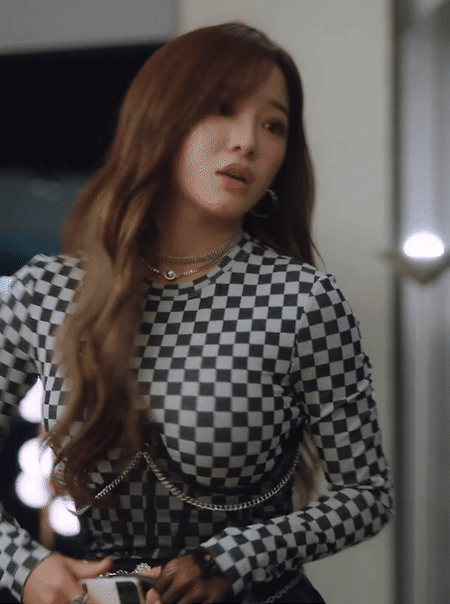김세정 사내맞선 체스판 체크무늬 의상