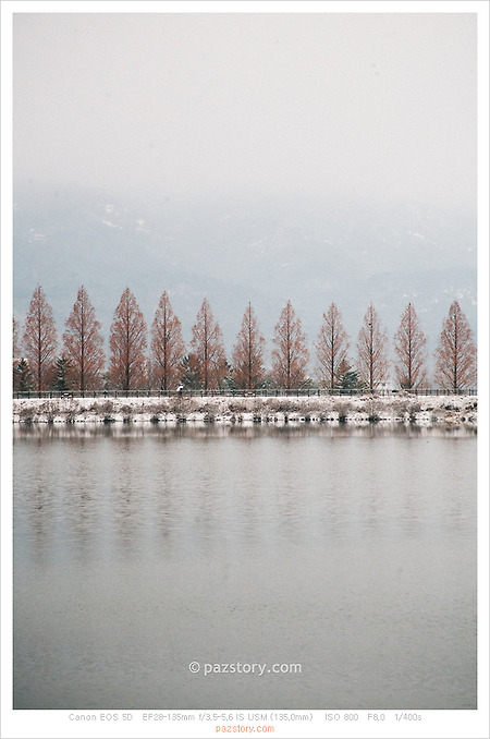 눈 내린 후 호수 풍경 [Canon 5D]