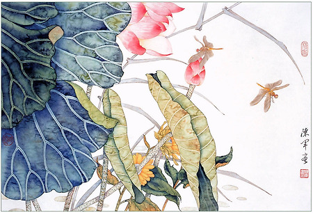 연꽃(蓮) 향기 - 중국 화가 Chen Jun(陳軍)의 작품