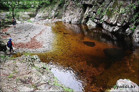 삼척 응봉산의 희안한 물 색깔~