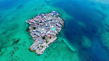 인구밀도가 가장 높은 섬 '산타 크루즈 델 이슬로떼(Santa Cruz del Islote)'