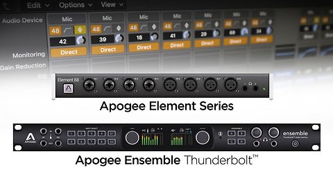 Apogee / Apogee Ensemble & Element 오디오 인터페이스는 Logic Pro X와 통합되어 레이턴시를 쉽게 제거