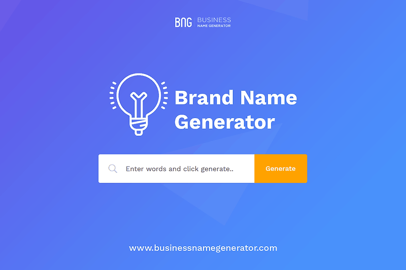 도메인 이름 짓는 것을 도와주는 비즈니스 이름 생성기(Business Name Generator)