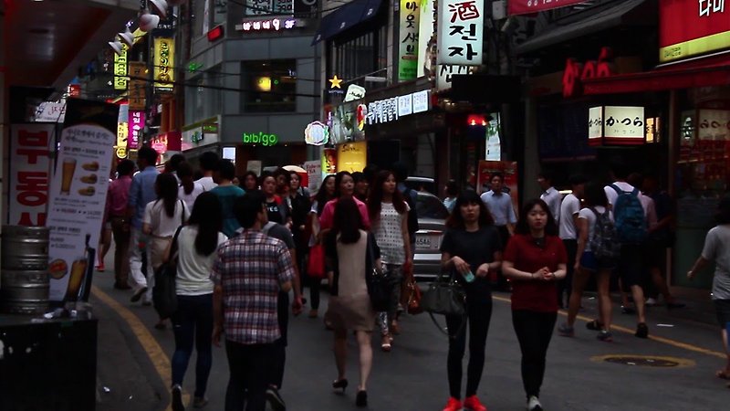 [클립영상 소스] 강남 길거리 모습 영상
