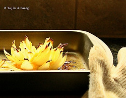 초간단 양파꽃 치즈구이(양파 연꽃 모양 자르기)