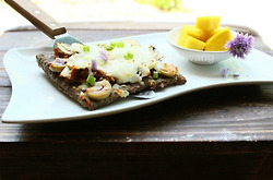 놀랍도다,  초간단 고기도우 김치피자(글루텐 프리)