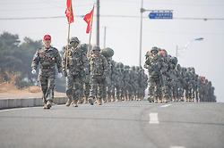 부사관후보생 376기 극기주 복귀 환영식 및 빨간명찰 수여식
