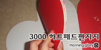 모닝글로리 3000 하트패드편지지