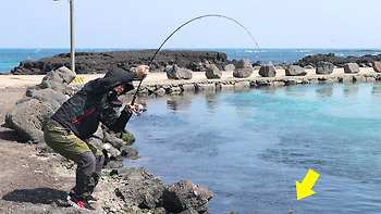 던지면 무조건 잡힌다는 제주도 광어 포인트