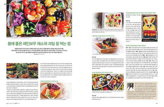 행잉 바스켓과 레인보우 채소: 여성잡지 퀸(Qu..